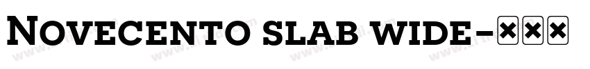 Novecento slab wide字体转换